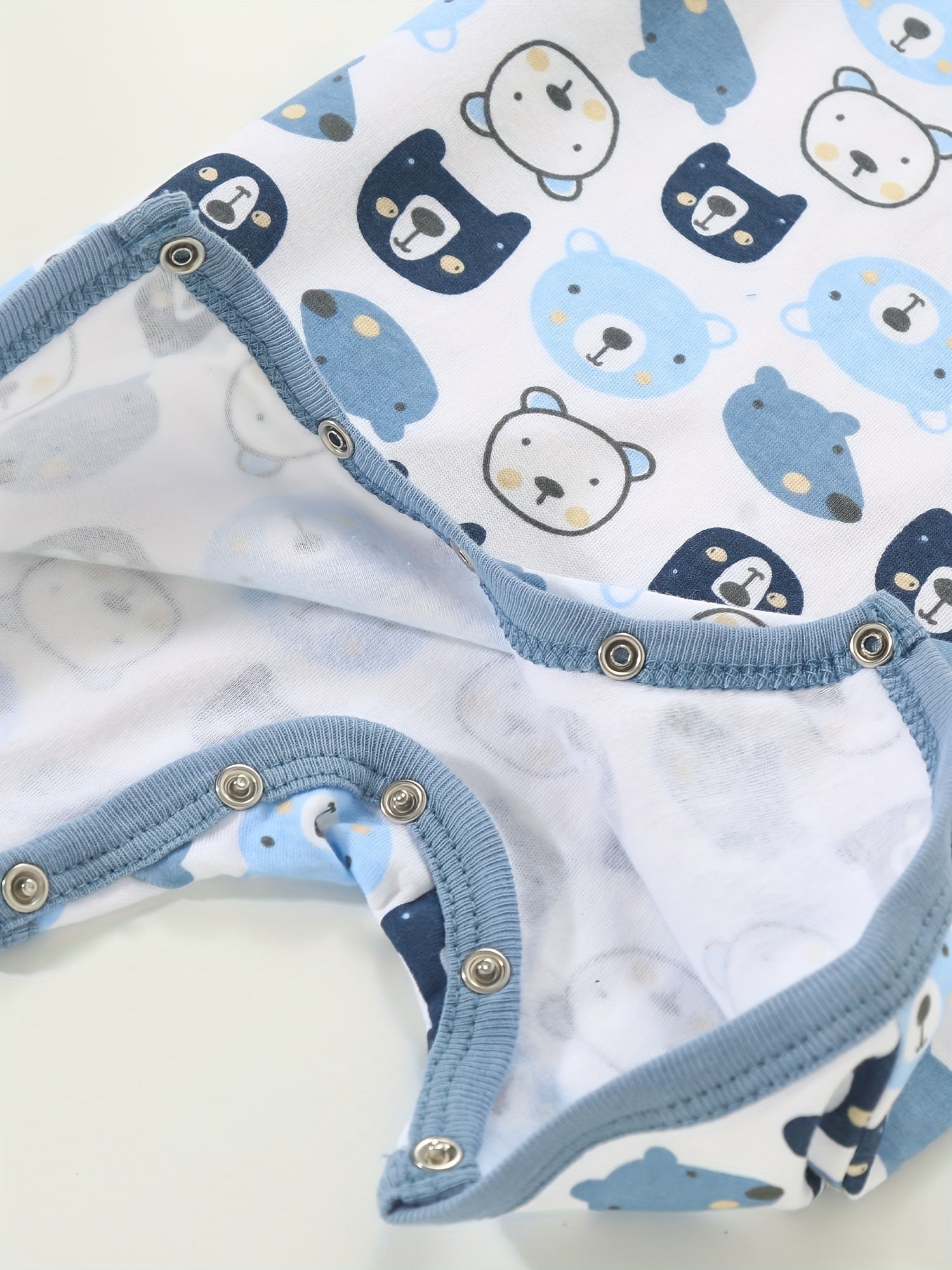 Kit 3 Bodies BabyZoo Bebê Menino – Estampa de Ursinho | Manga Curta em Algodão | Roupas Confortáveis para Todas as Estações