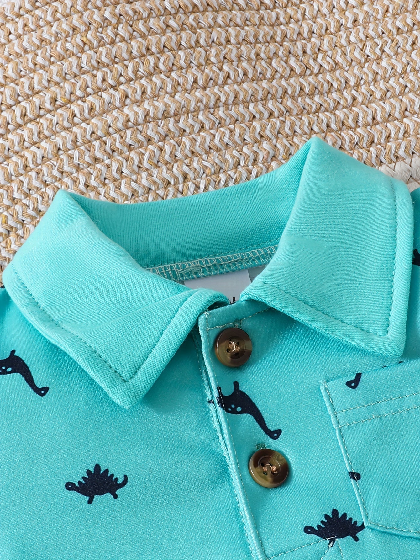 3 peças - Conjunto de Macacões Casuais para Bebê Menino, Gola Polo e Gola Careca, Roupas de Verão para Passeios