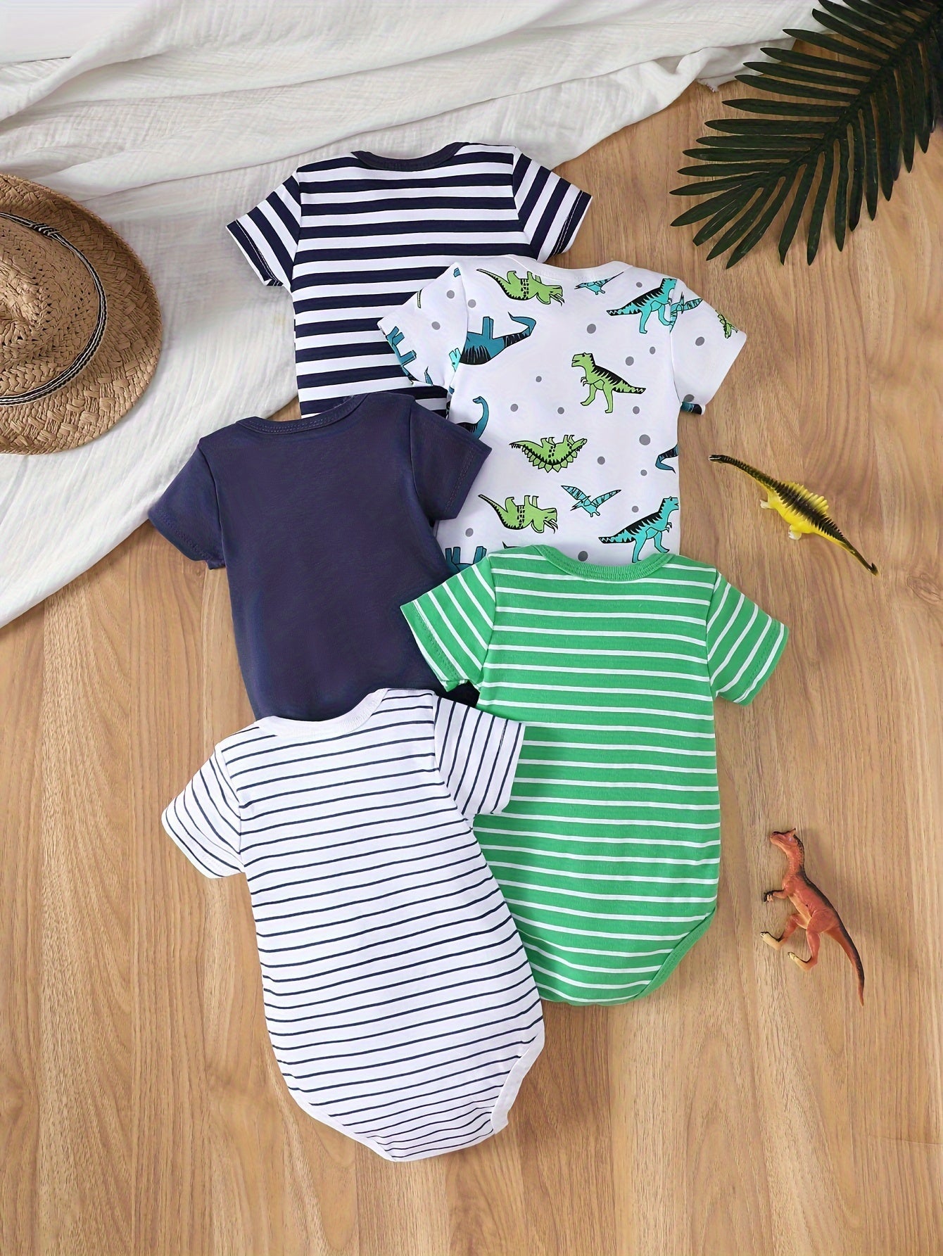 Kit 5 Bodies Estilo Náutico em Algodão para Meninos – Conforto e Charme no Verão