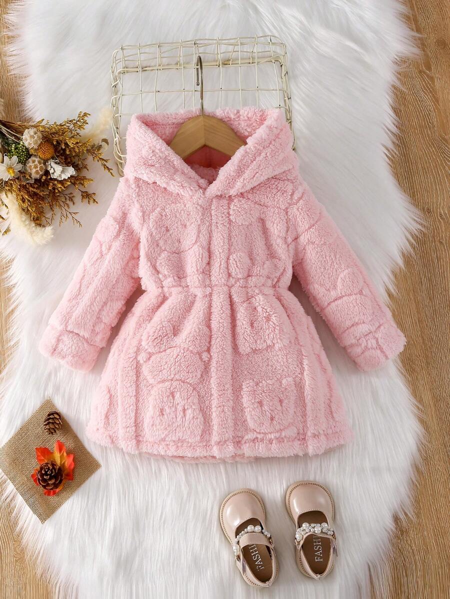 Vestido Feminino Plush com Capuz – Casual Fofo & Quente Outono/Inverno | Baby Zoo