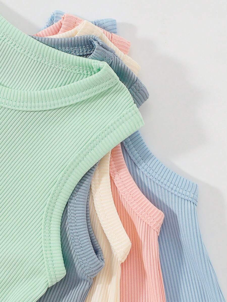 Kit 5 Bodies Masculinos Sem Manga Multicoloridos – Primavera/Verão | Baby Zoo