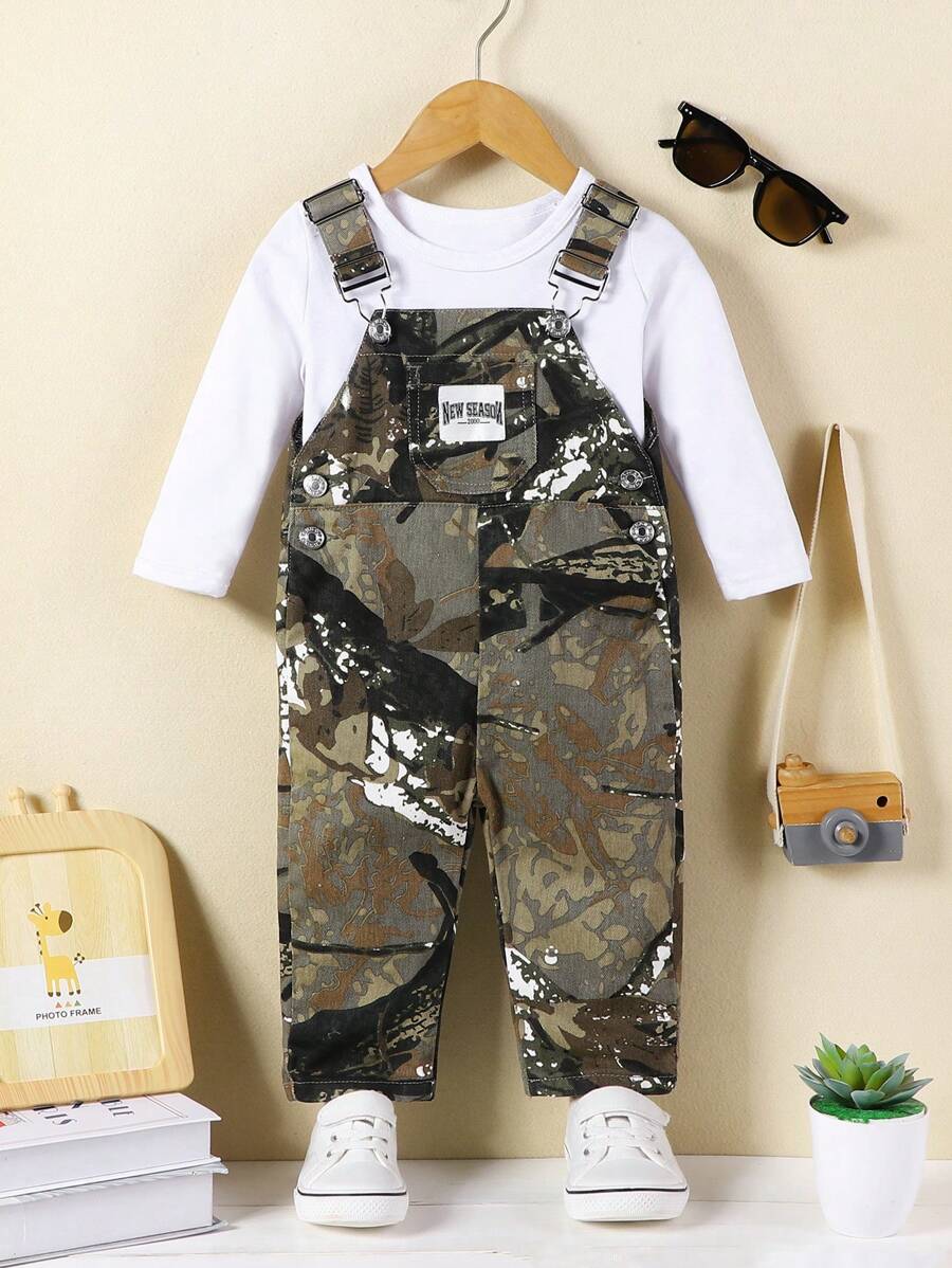 Macacão Masculino Jeans Camuflado – Estilo Urbano & Conforto | Baby Zoo
