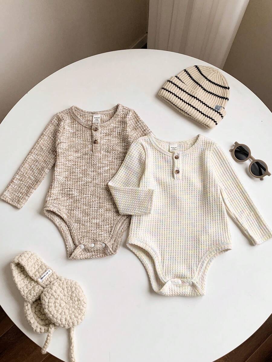 Conjunto 2 Peças Body Canelado Quente com Botão Frontal Unissex | Baby Zoo