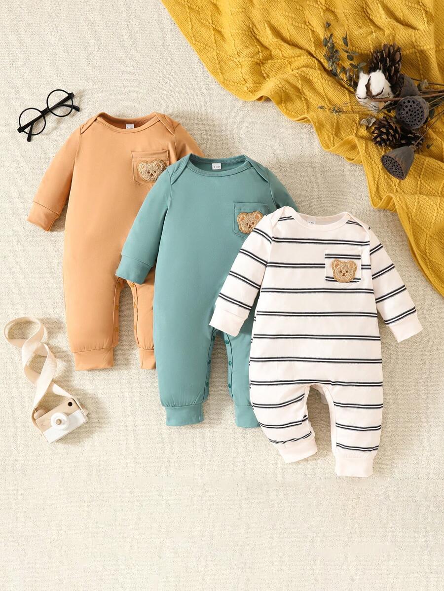 Conjunto 3 Peças para Bebê Menino – Casual e Confortável