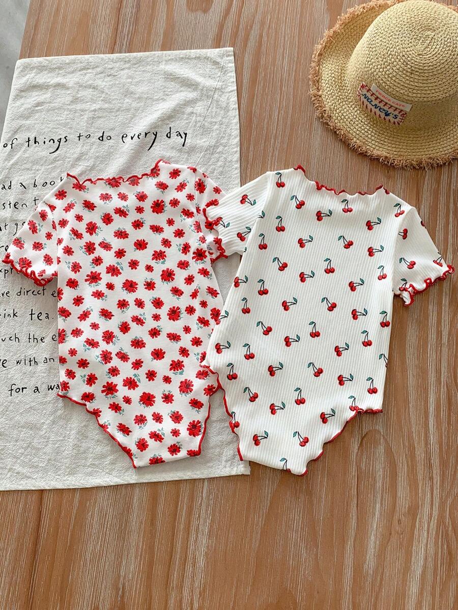 Conjunto 2 Peças Bodies Floral Verão para Bebê Menina – Manga Curta & Fecho Snap-Up | Baby Zoo