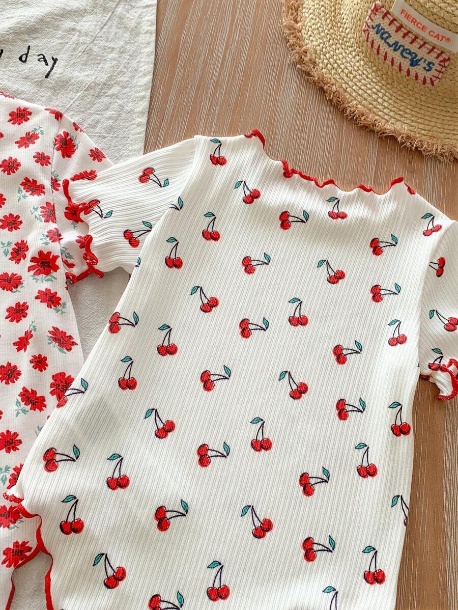 Conjunto 2 Peças Bodies Floral Verão para Bebê Menina – Manga Curta & Fecho Snap-Up | Baby Zoo