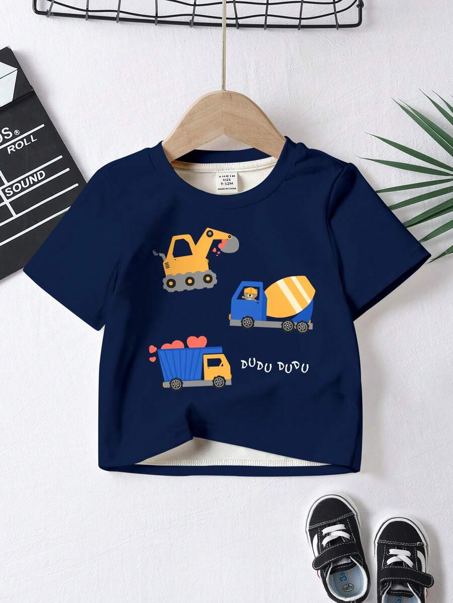 Conjunto 3 Bodies Masculinos Unissex Estampa Carro & Coração – Manga Curta | Baby Zoo
