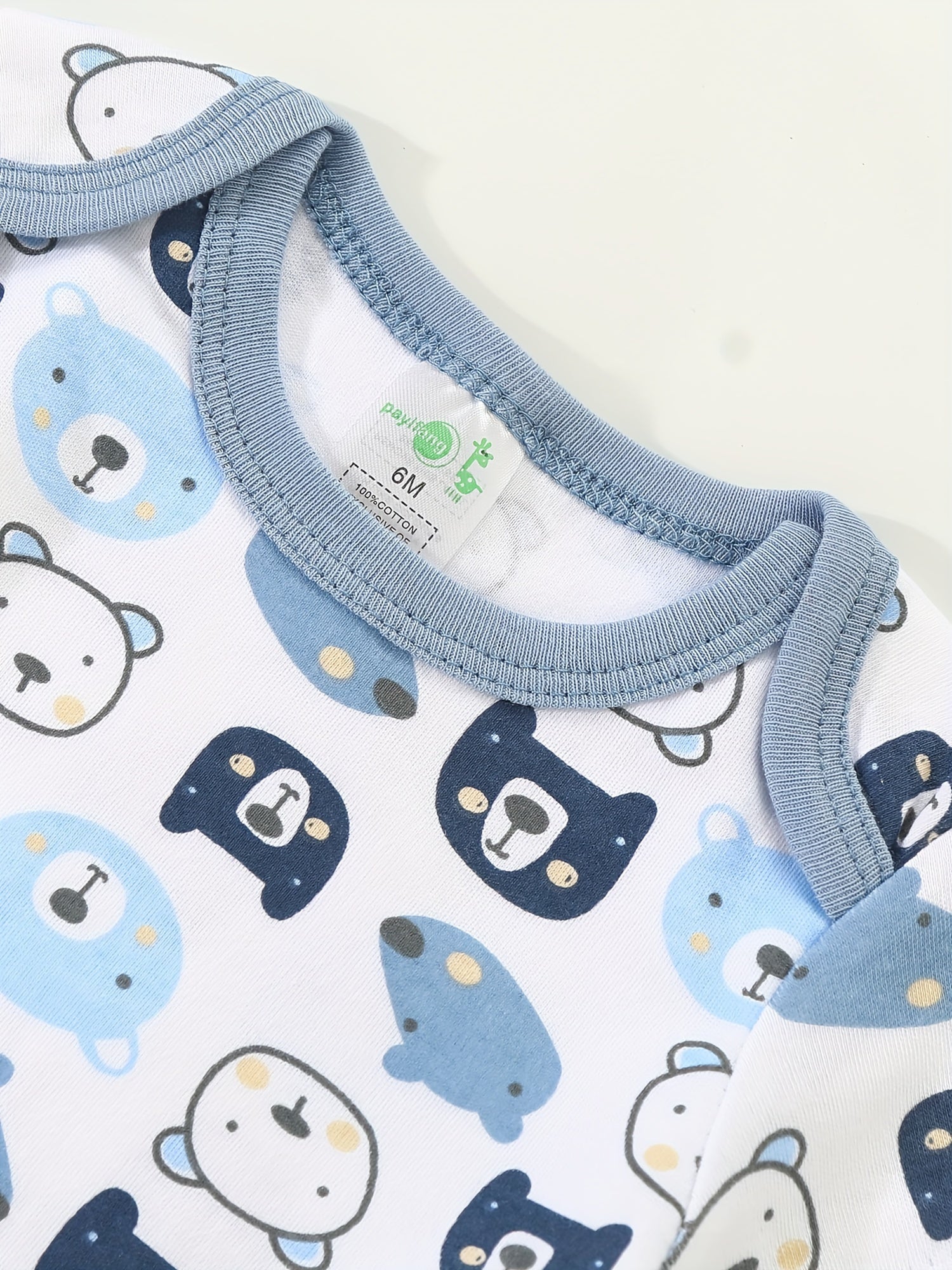 Kit 3 Bodies BabyZoo Bebê Menino – Estampa de Ursinho | Manga Curta em Algodão | Roupas Confortáveis para Todas as Estações