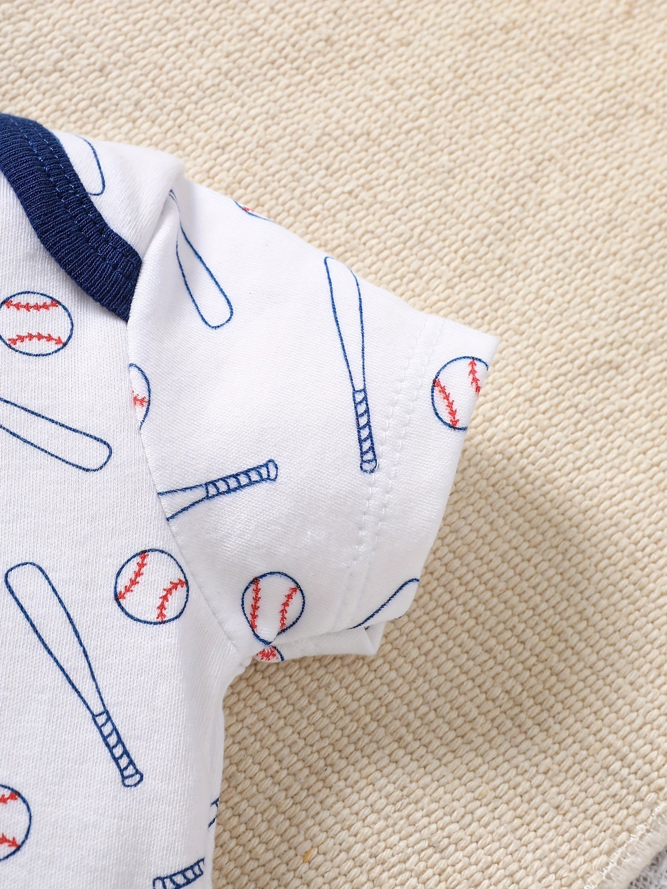 Kit 5 Bodies BabyZoo Bebê Menino – 100% Algodão | Estampa Baseball | Manga Curta | Presente Ideal