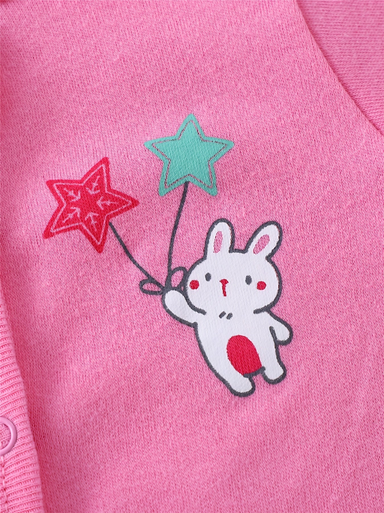 Kit 3 Macacões BabyZoo para Bebê – Manga Longa com Gola Alta, Luvas & Pés Reversíveis, 100 % Algodão | Estampas Coelho, Floral e Listras