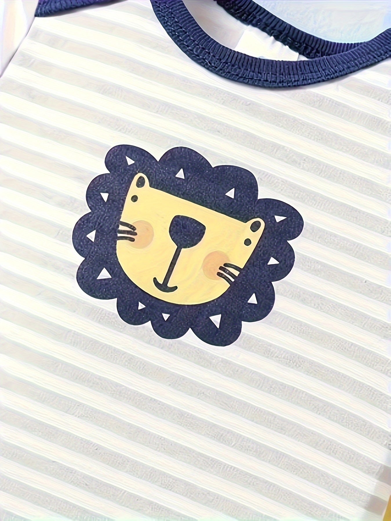 Kit BabyZoo 5 Macacões Manga Curta para Bebê Menino – Estampa Leão & Listras, 100 % Algodão