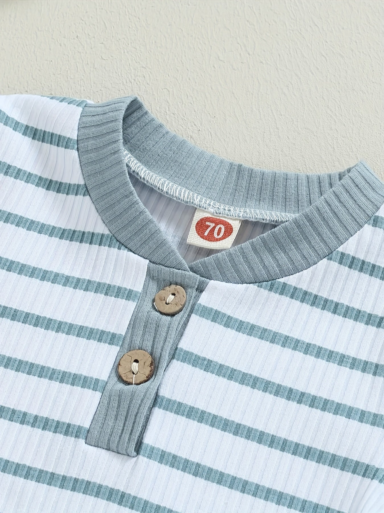 Conjunto BabyZoo Bebê Menino – Body Listrado com Botões + Calça Casual | Roupa de Inverno para Passeios