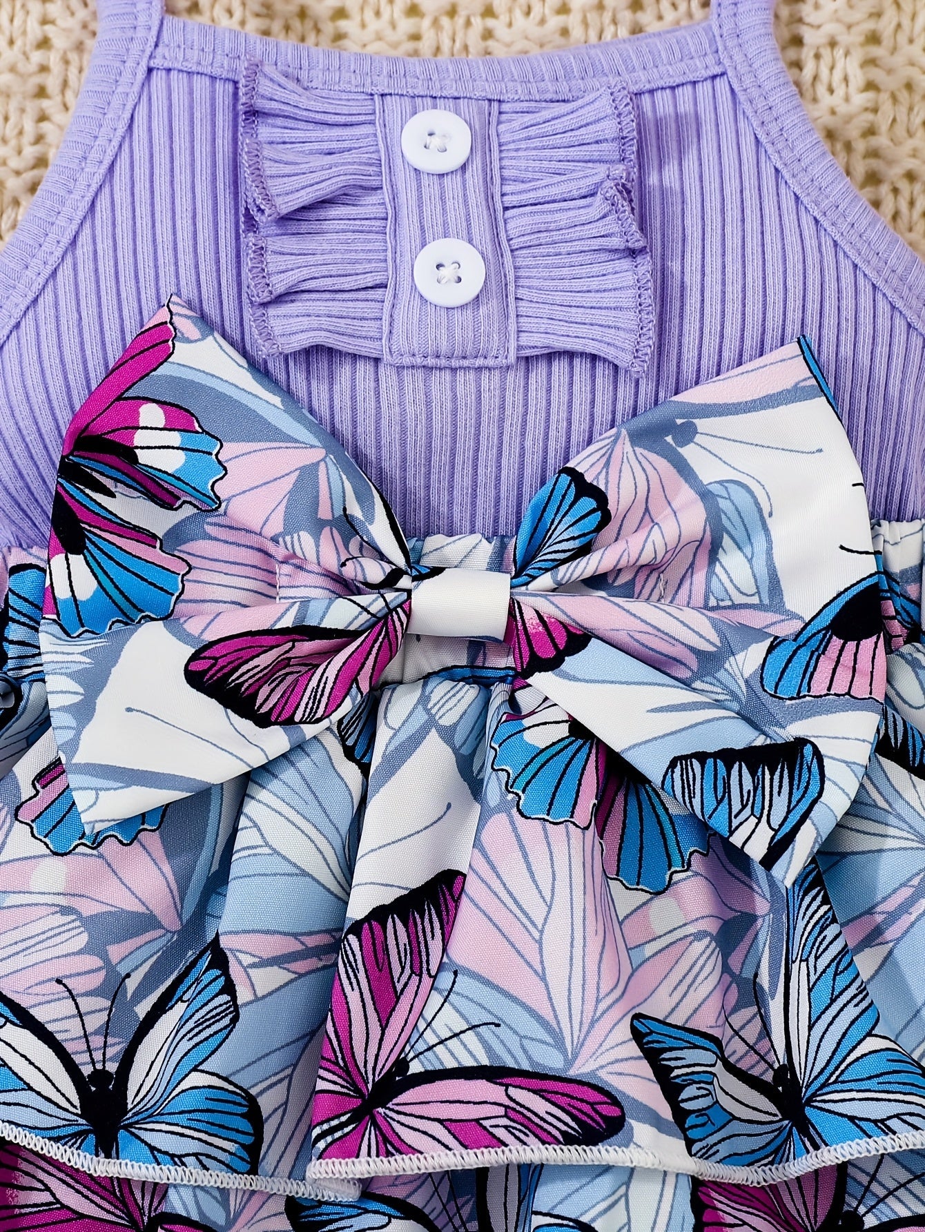 6 Vestidos Verão Bebê e Criança BabyZoo – Estampas Florais & Borboleta | Macacões Sem Manga com Laços – Kit com 6 Peças