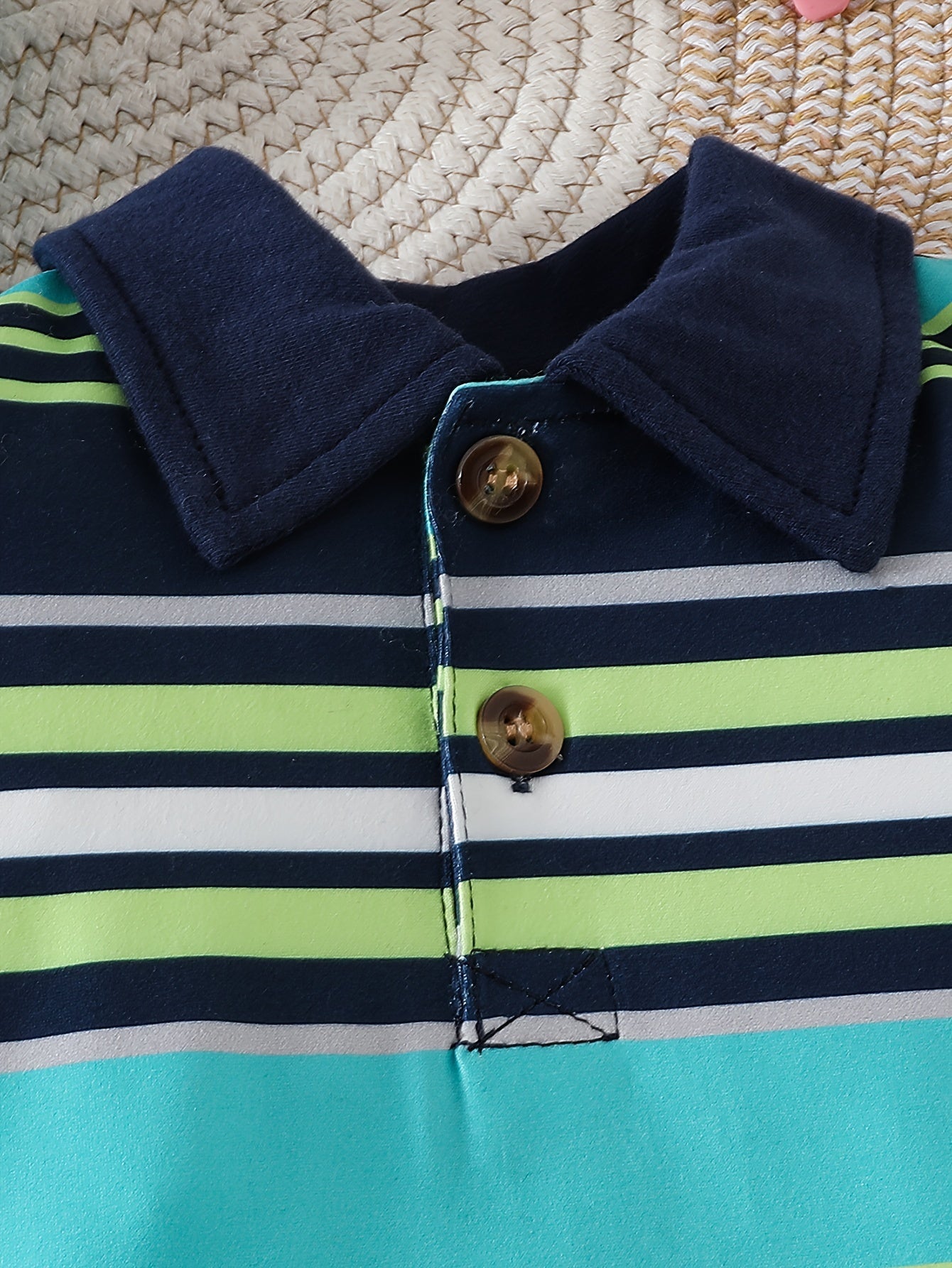 3 peças - Conjunto de Macacões Casuais para Bebê Menino, Gola Polo e Gola Careca, Roupas de Verão para Passeios
