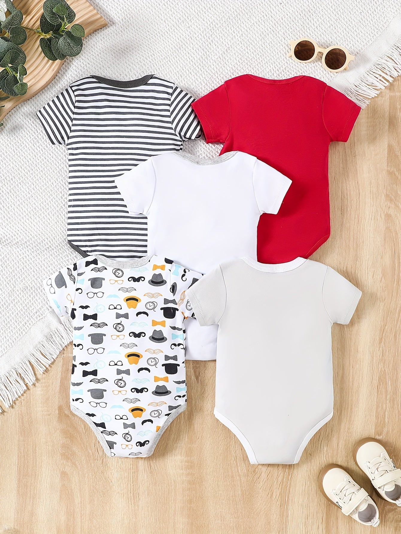 Kit 5 Bodies Estilo Náutico em Algodão para Meninos – Conforto e Charme no Verão