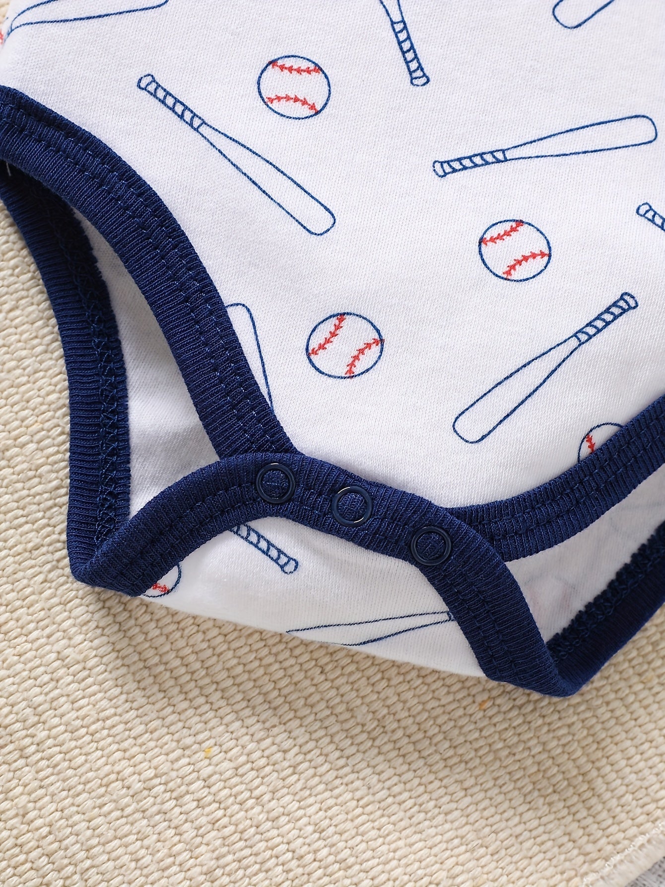 Kit 5 Bodies BabyZoo Bebê Menino – 100% Algodão | Estampa Baseball | Manga Curta | Presente Ideal
